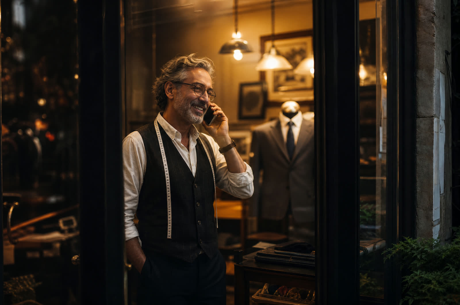 Business owner taking the call